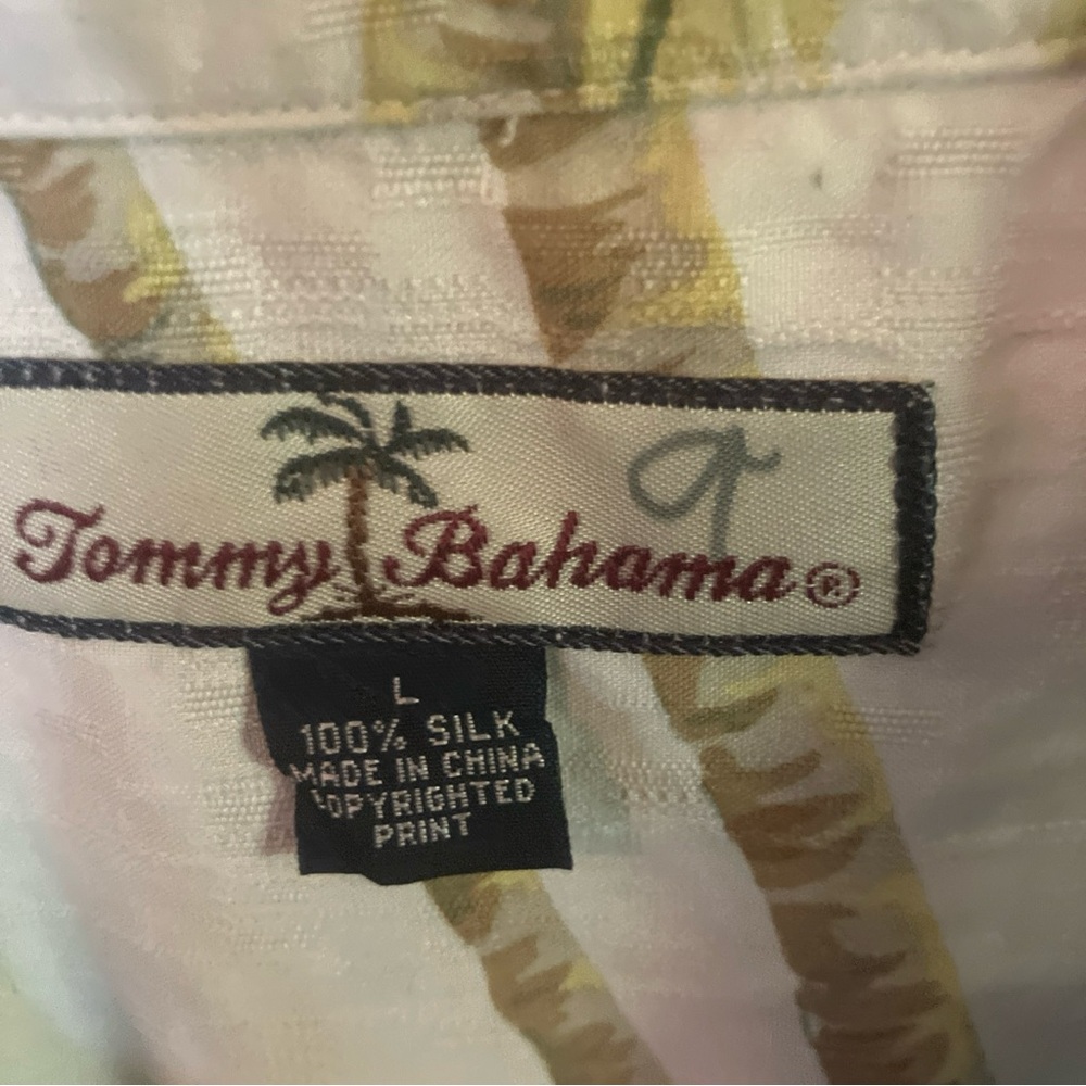 Tommy Bahama Silk Shirt - Cream and Tan